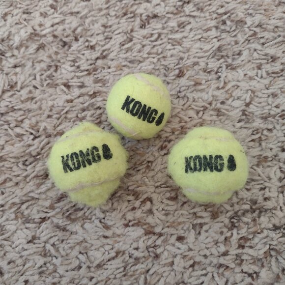 Lot of 3 NEW Kong puppy size chew toy balls - Picture 1 of 1